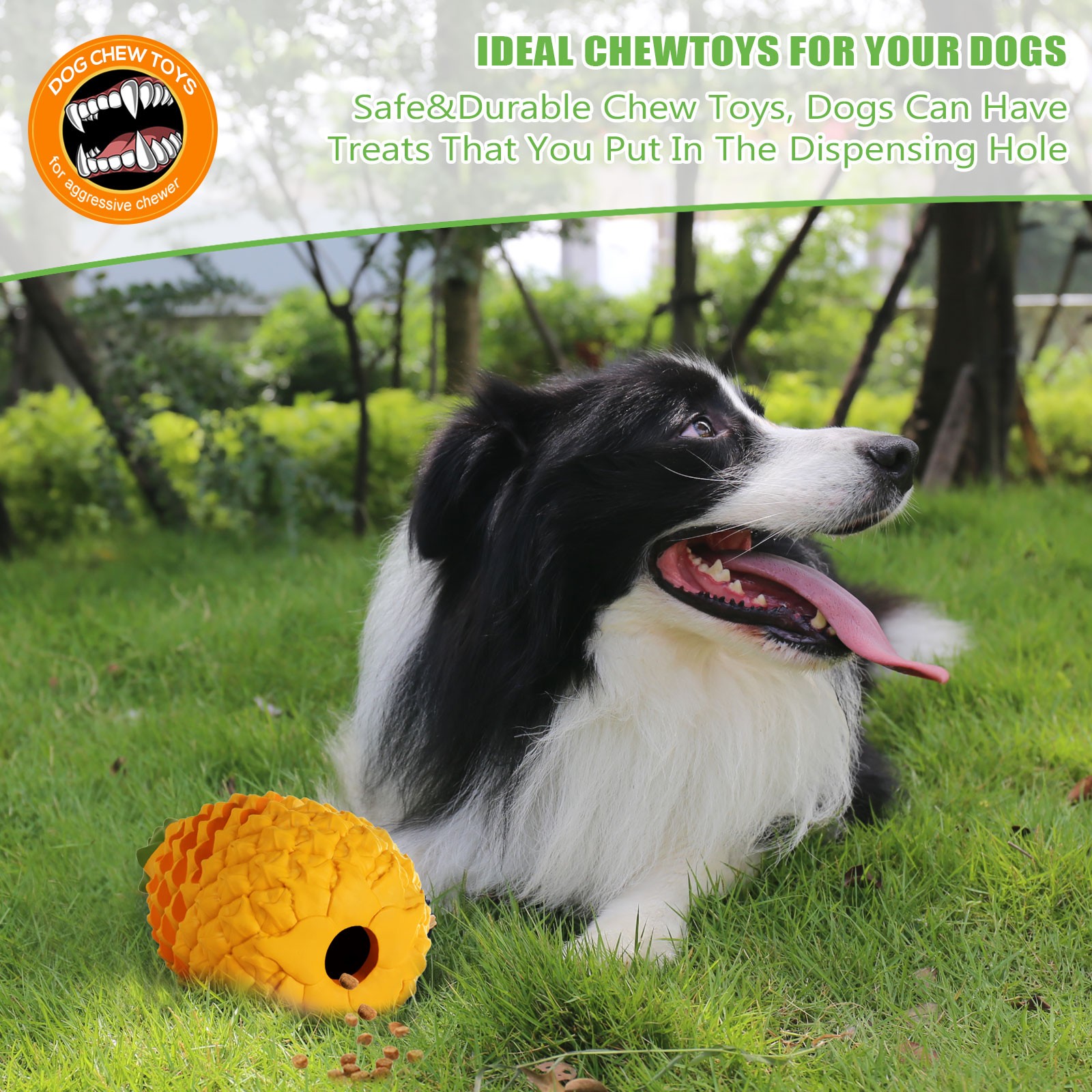 Pet Supplies : Dog Balls Treat Dispensing Dog Toys, Dog Toys for Aggressive  Chewers Large Breed, Nearly Indestructible Squeaky Dog Chew Toys for Large  Dogs, Natural Rubber Dog Puzzle Toys, Tough Dog
